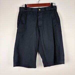 Volcom Y2K Gray Pinstripe Shorts Skater Grunge